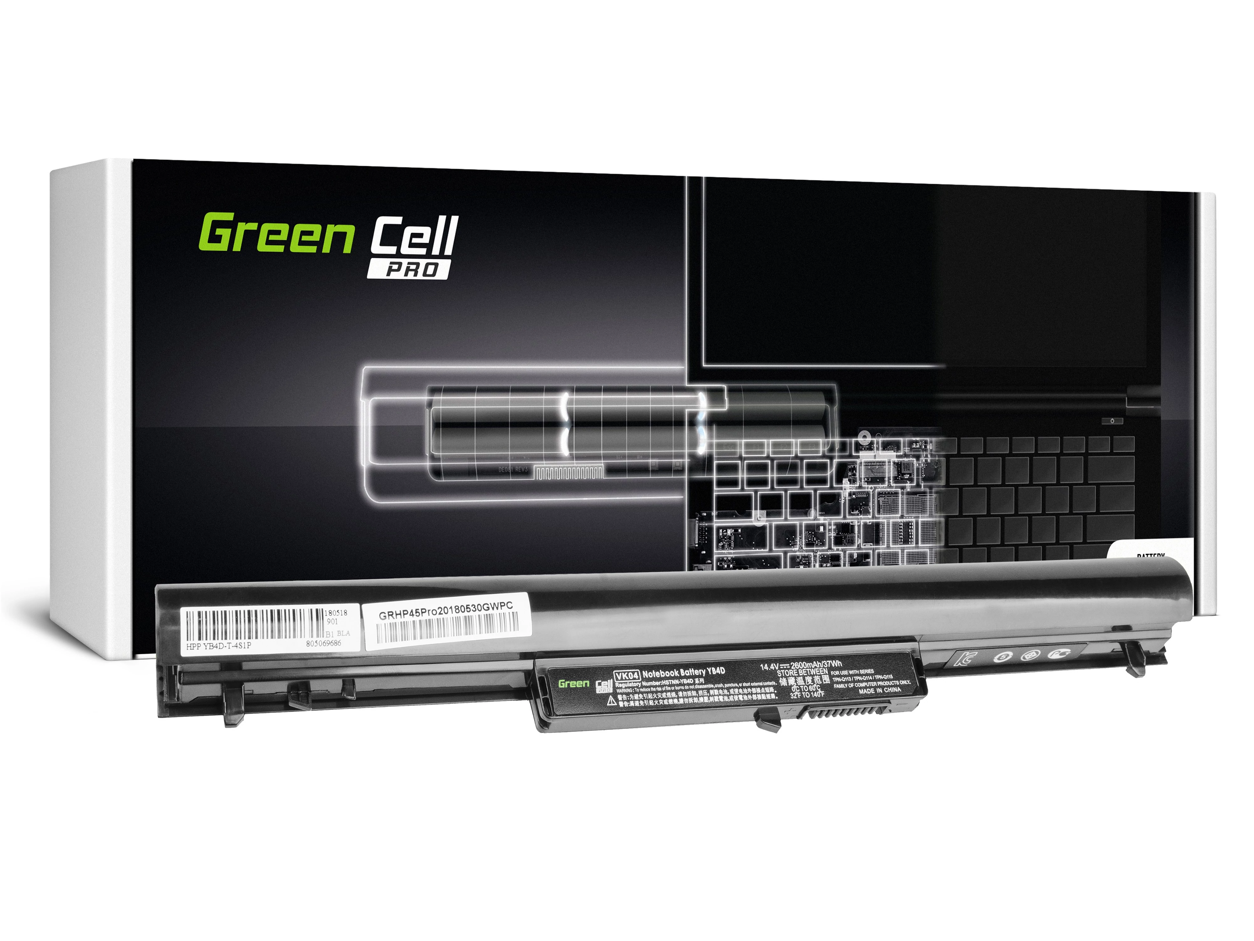 Green Cell Pro akkumulátor VK04 HSTNN-YB4D HP Pavilion 14-B 14-C 15-B M4 HP 242 G1 G2