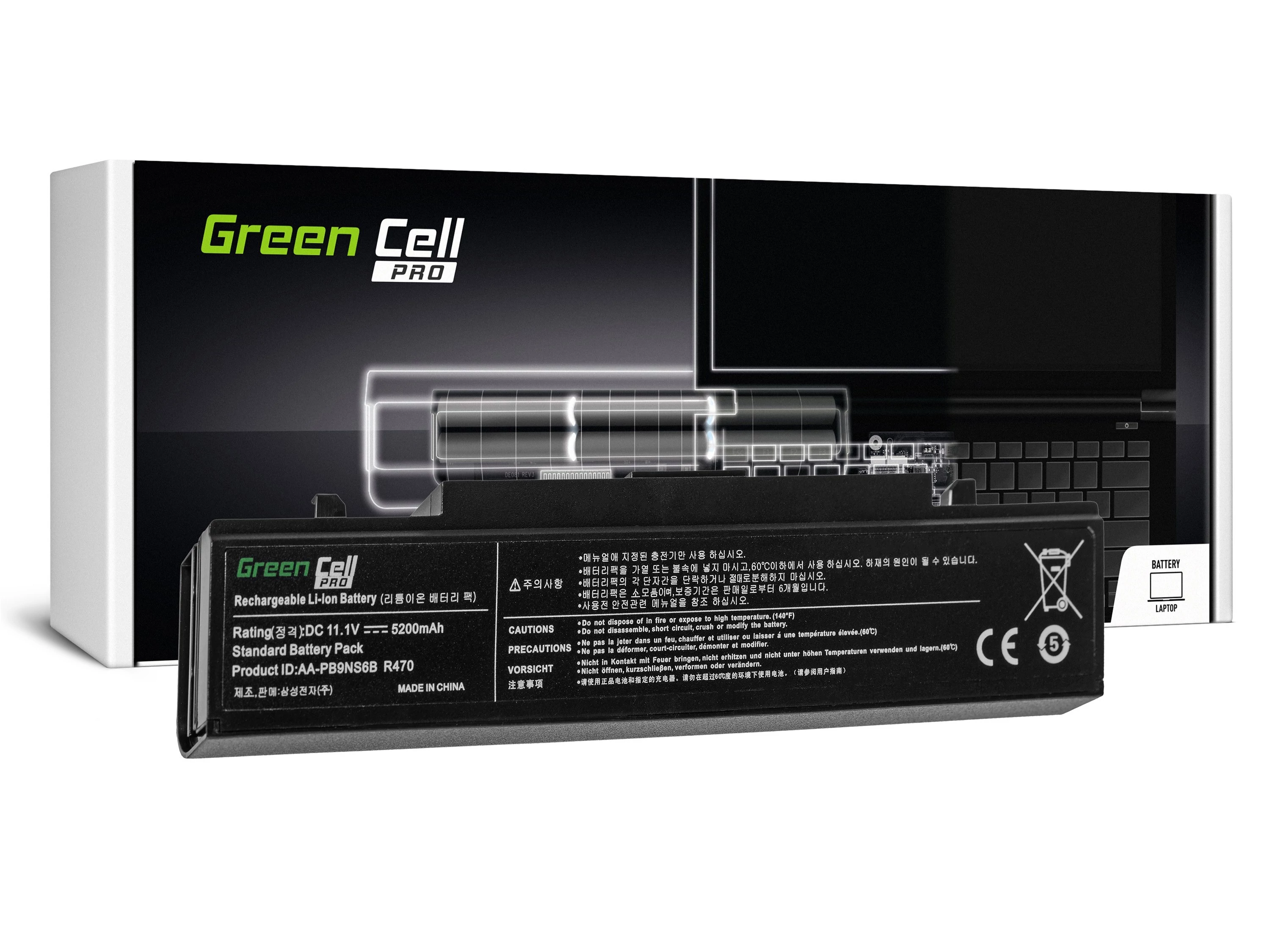 Green Cell Laptop akkumulátor Samsung RV511 R519 R522 R530 R540 R580 R620 R719 R780