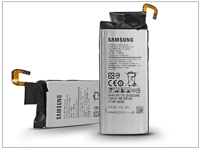 Samsung SM-G925F Galaxy S6 Edge gyári akkumulátor - Li-Ion 2600 mAh - EB-BG925ABE (ECO csomagolás)
