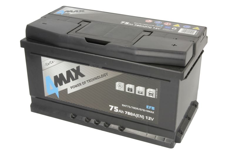 4MAX BAT75/780R/EFB/4MAX 75Ah 780A R+ Car battery