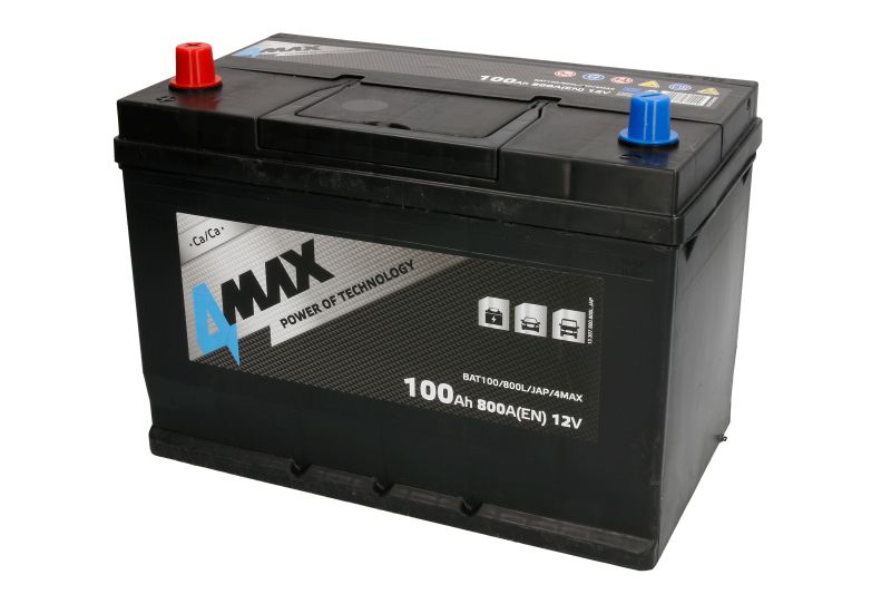 4MAX BAT100/800L/JAP/4MAX 100Ah 800A Bal + Car battery