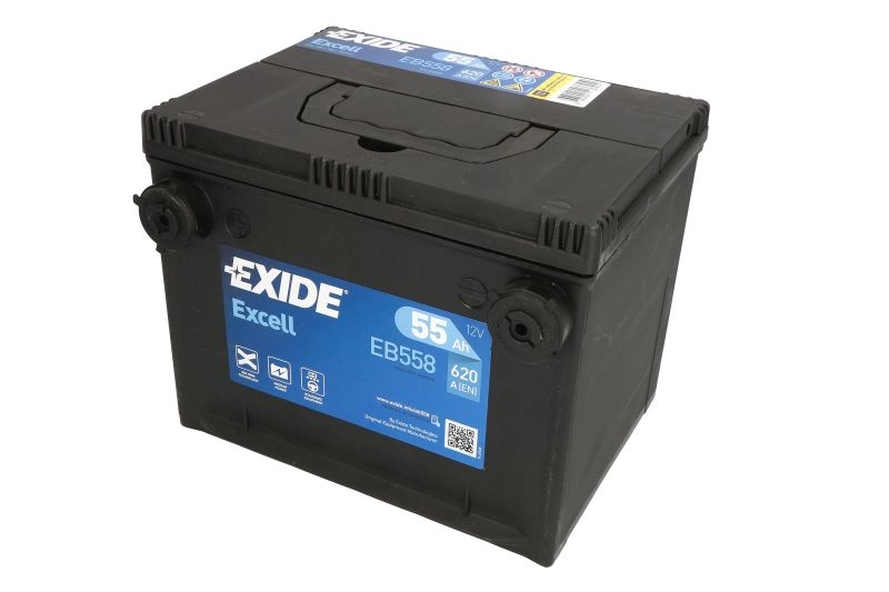 EXIDE EB558 55Ah 620A Bal + Autó Akkumulátor