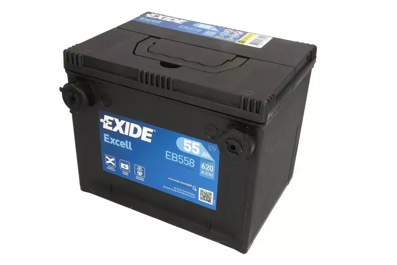 EXIDE EB558 55Ah 620A Bal + Car battery