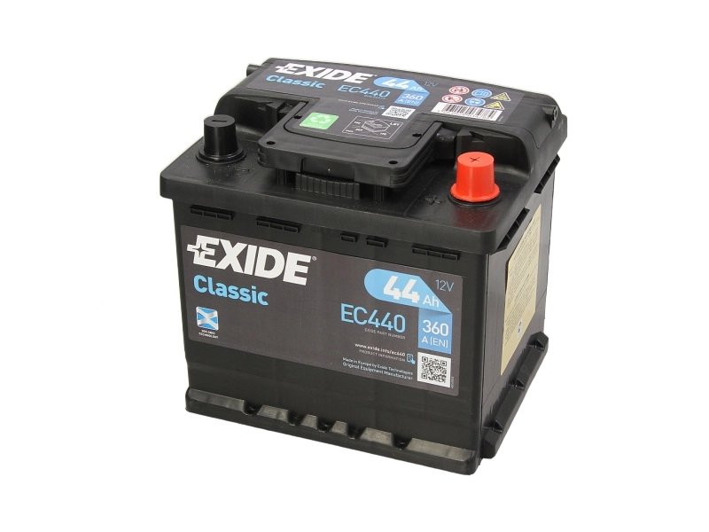 EXIDE EC440 44Ah 360A R+ Autó Akkumulátor