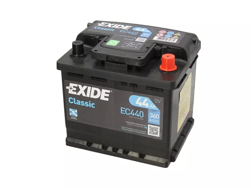 EXIDE EC440 44Ah 360A R+ Car battery