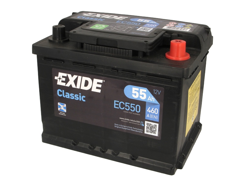 EXIDE EC550 55Ah 460A R+ Autó Akkumulátor