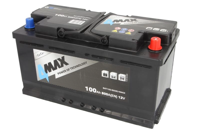 4MAX BAT100/800R/4MAX 100Ah 800A R+ Autó Akkumulátor