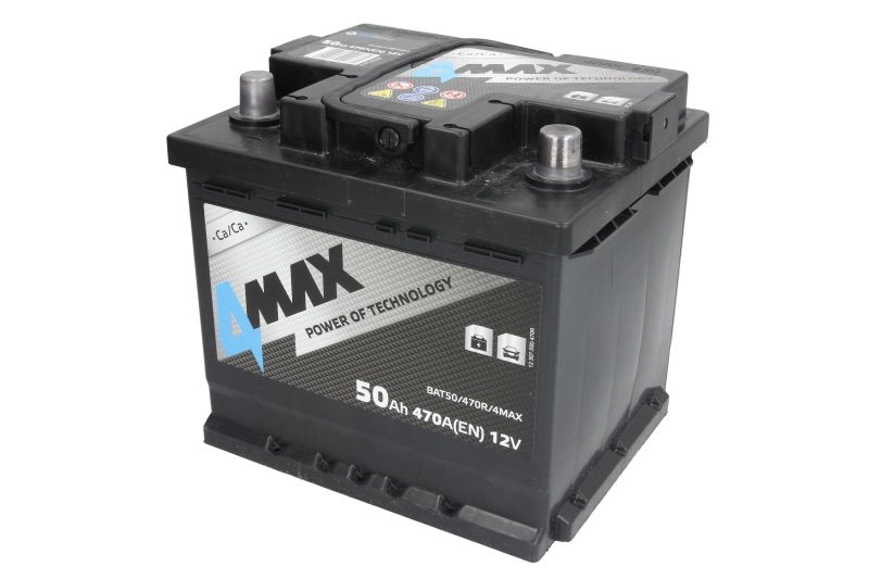 4MAX BAT50/470R/4MAX 50Ah 470A R+ Car battery