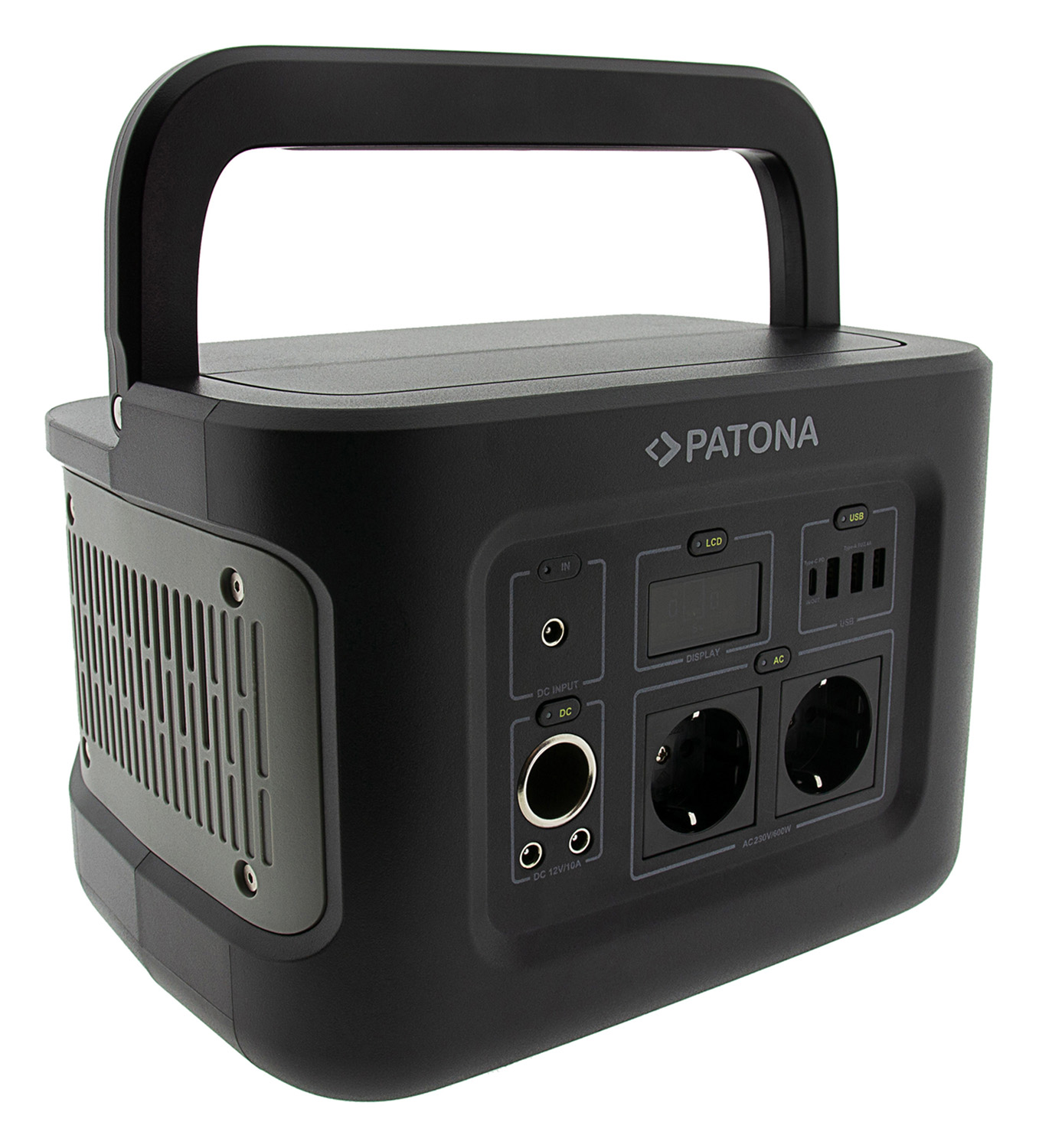 PATONA Platinum hordozható Powerstation 600Wh 600W/230V USB5V/2.4A DC12V/10A