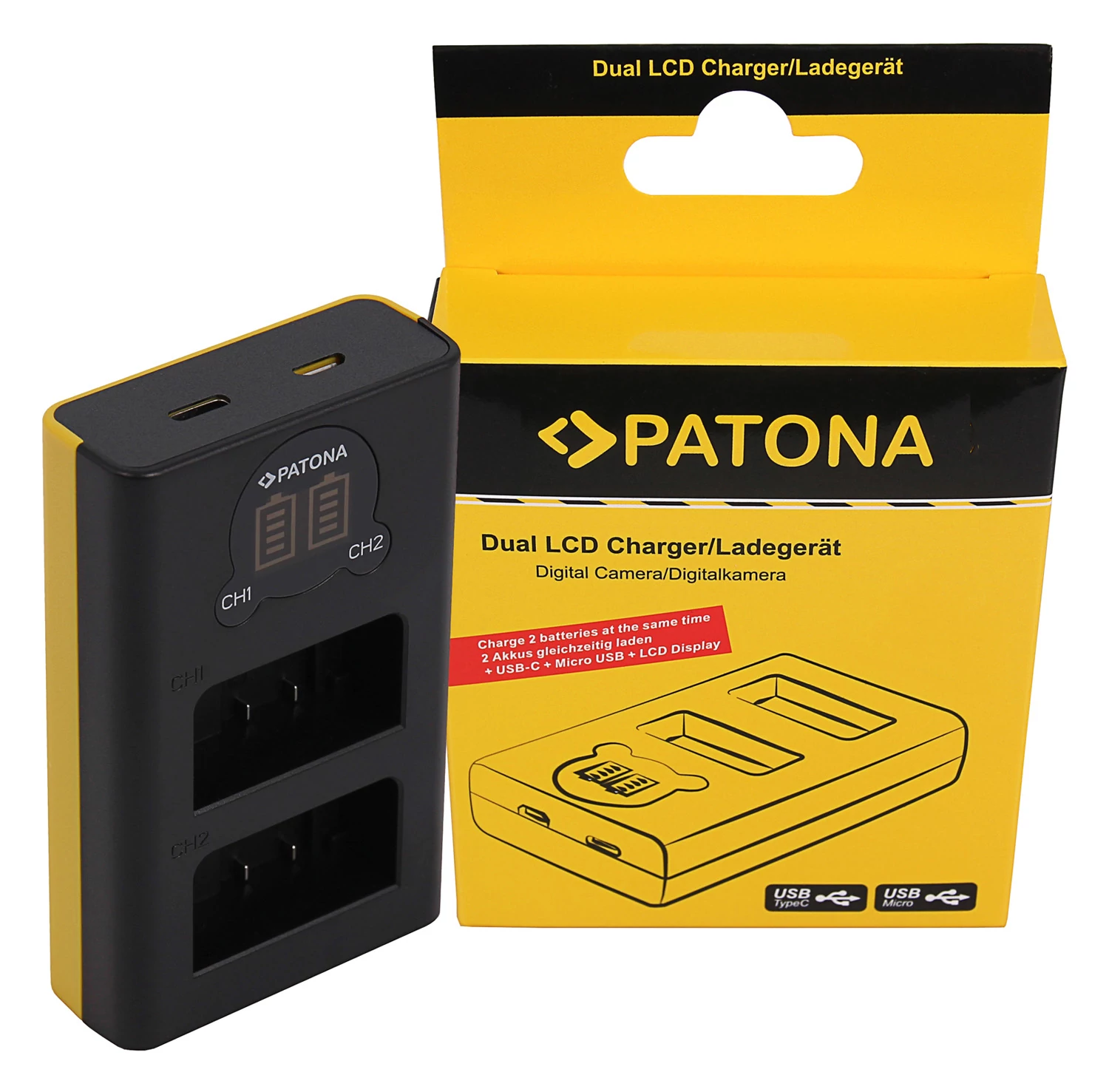 PATONA Dual LCD USB nabíjačka f. Nikon EN-EL25 Z30 Z50 Z fc