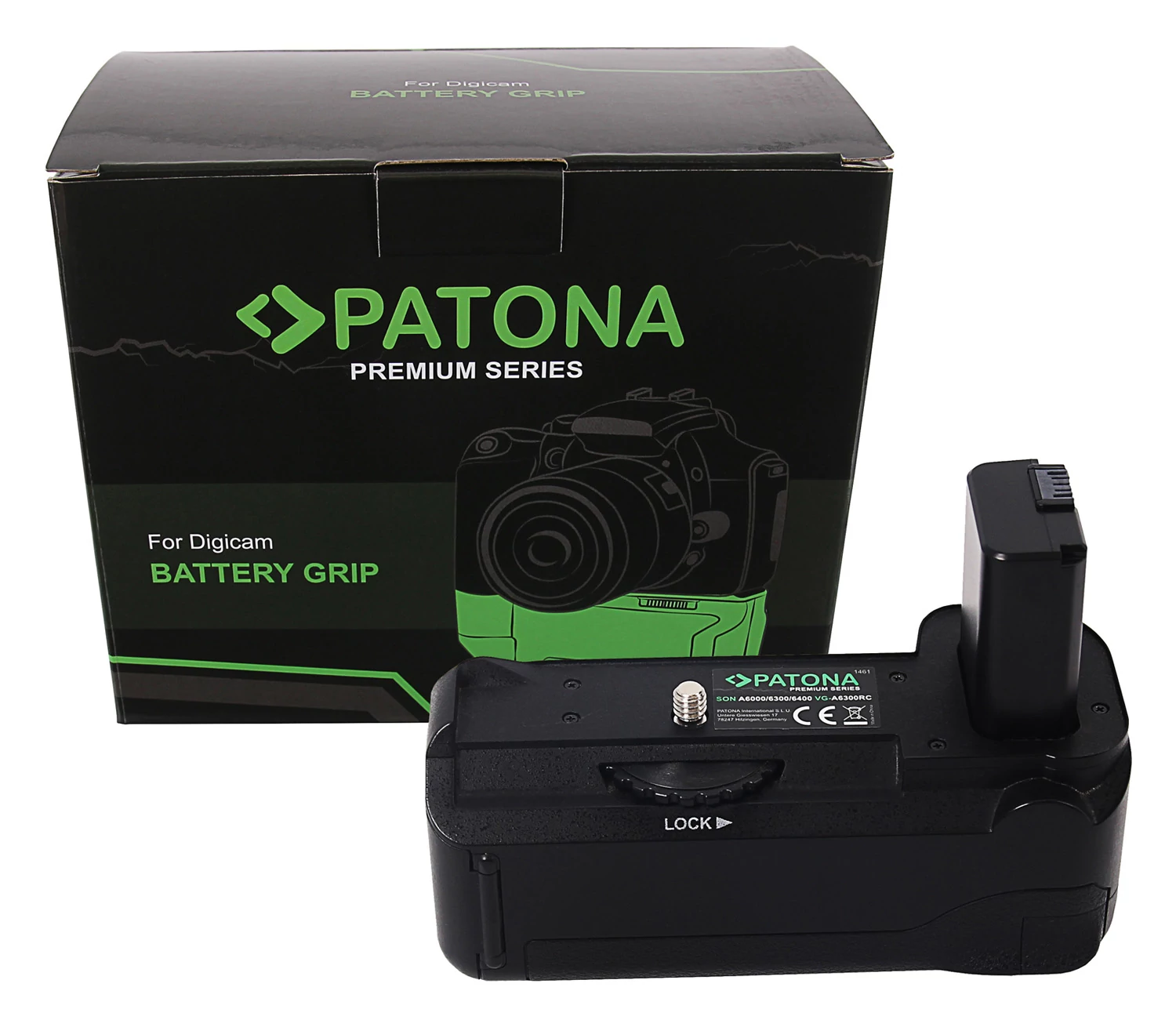 PATONA Premium Battery Grip VG-A6300 Sony A6000 A6300 A6500 pre 1 x NP-FW50 Batéria vr. bezdrôtové ovládanie