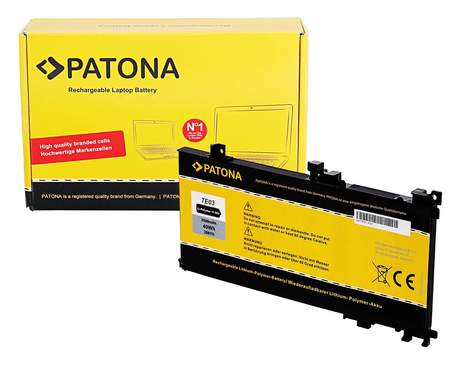 PATONA akkumulátor f. HP TPN-Q173 15 ax bc Serie TE03 TE03XL 849570 849570-541 849910-850 905277-001 HSTNN-UB7A HSTNN-OB7T