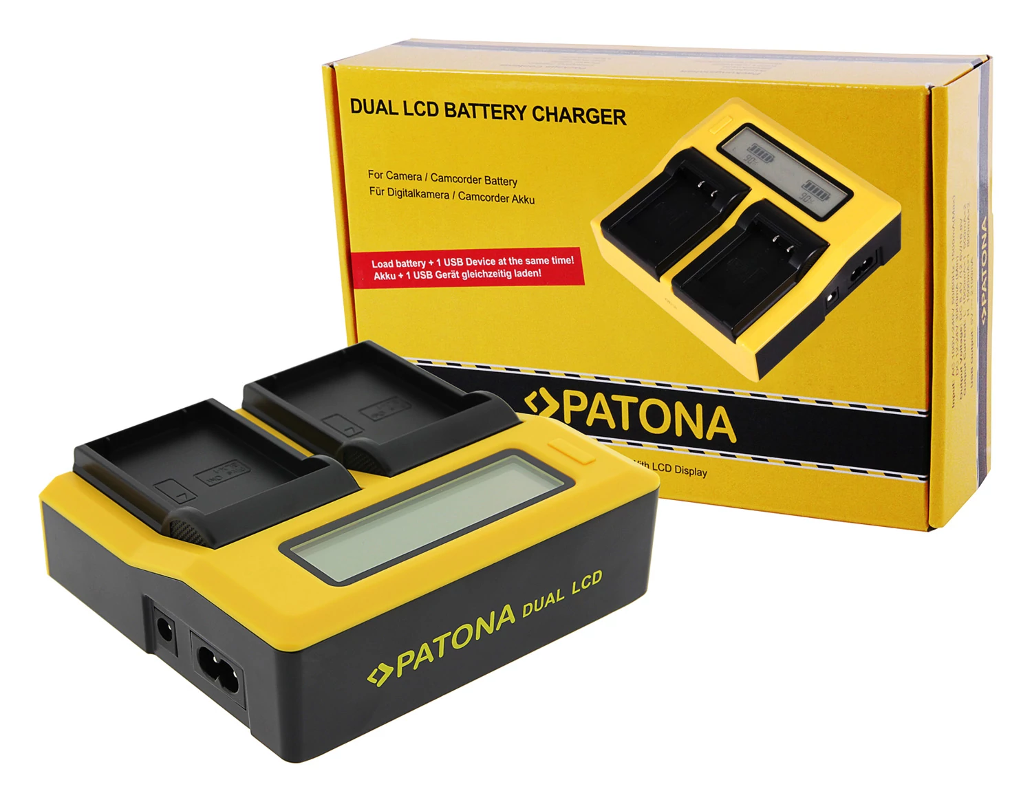 Synchron USB nabíjačka PATONA f. Olympus OM-1 BLX-1 s LCD