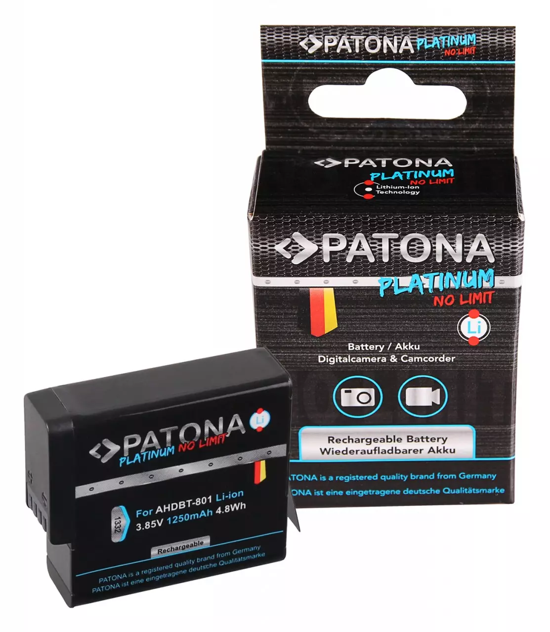 PATONA Platinum akkumulátor / akku GoPro Hero 8 AHDBT-801 Hero 7 AHDBT-701 Hero 6 - Patona