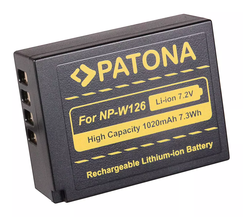 Fuji NP-W126 HS33 EXR Finepix -Pro 1 HS30 EXR 1100 mAh / 8.6 Wh / 7.2V Li-Ion akkumulátor / akku - Patona