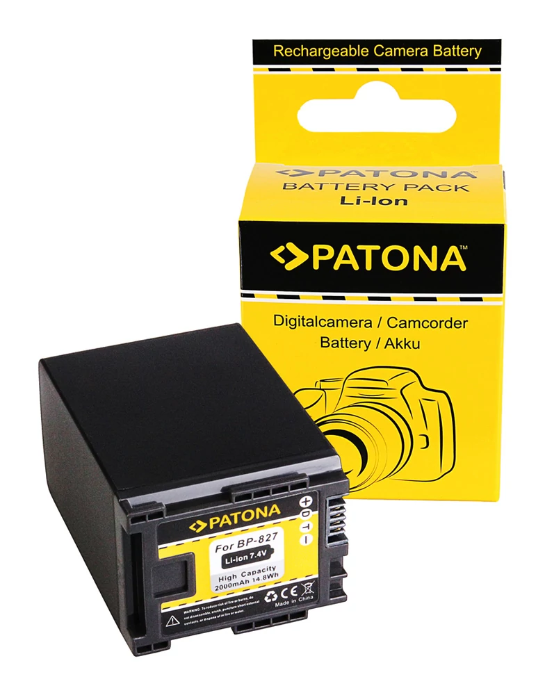 CANON BP-827 FS10 FS100 FS11 FS200 FS21 FS21 FS22 iVIS FS10 2000mAh / 7,4V / 14,8Wh Li-Ion batéria / akumulátor - Patona