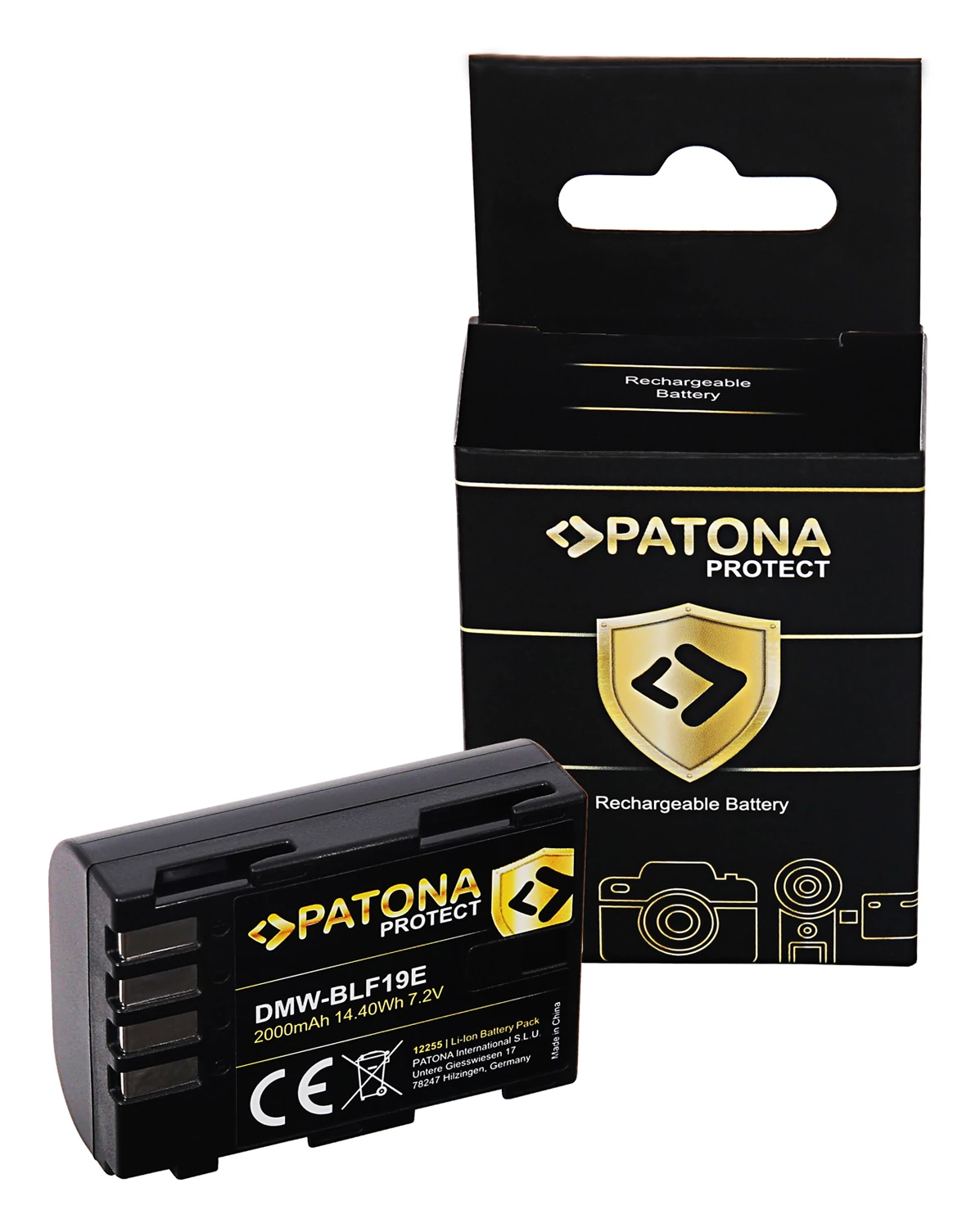 PATONA PROTECT Battery f. Panasonic Lumix DMC-GH3 GH3A GH4 DMW-BLF19