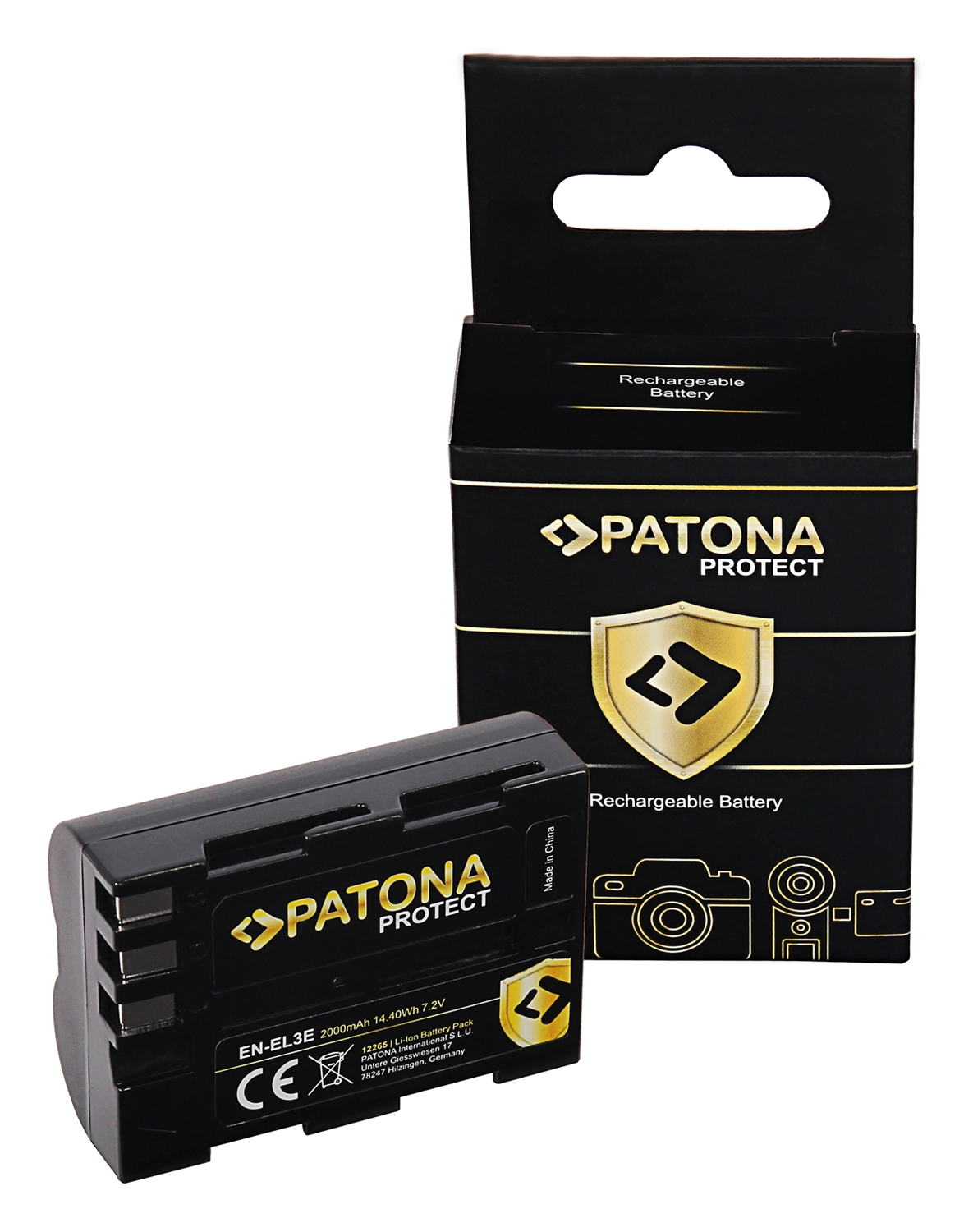 PATONA Protect akkumulátor / akku Nikon D700 D300 D200 D100 D80 D70 D50 EN-EL3e - Patona Protect