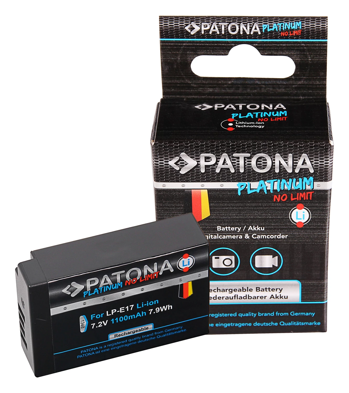 PATONA Platinum Battery fully decoded f. Canon LP-E17 EOS 200D 750D 760D 8000D Kiss X8i Rebel