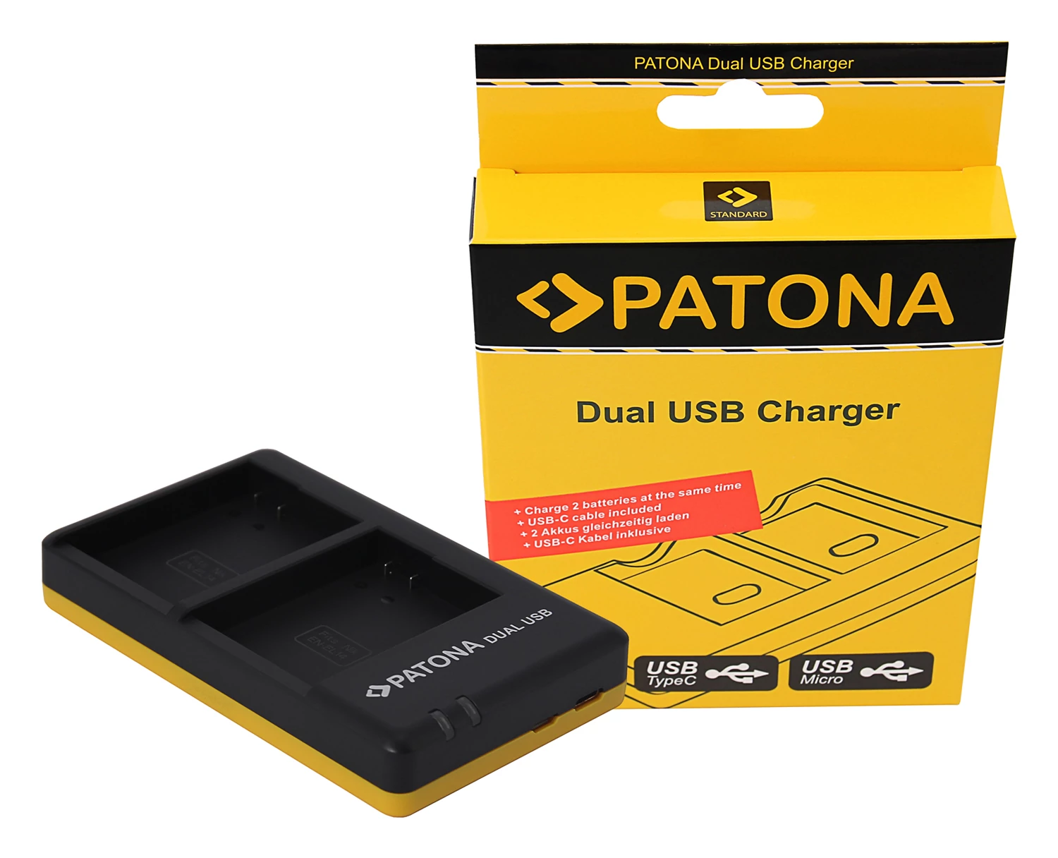 Nikon EN-EL14, ENEL14 vrátane. Micro-USB kábel Dual Quick batérie / nabíjačka batérií - Patona