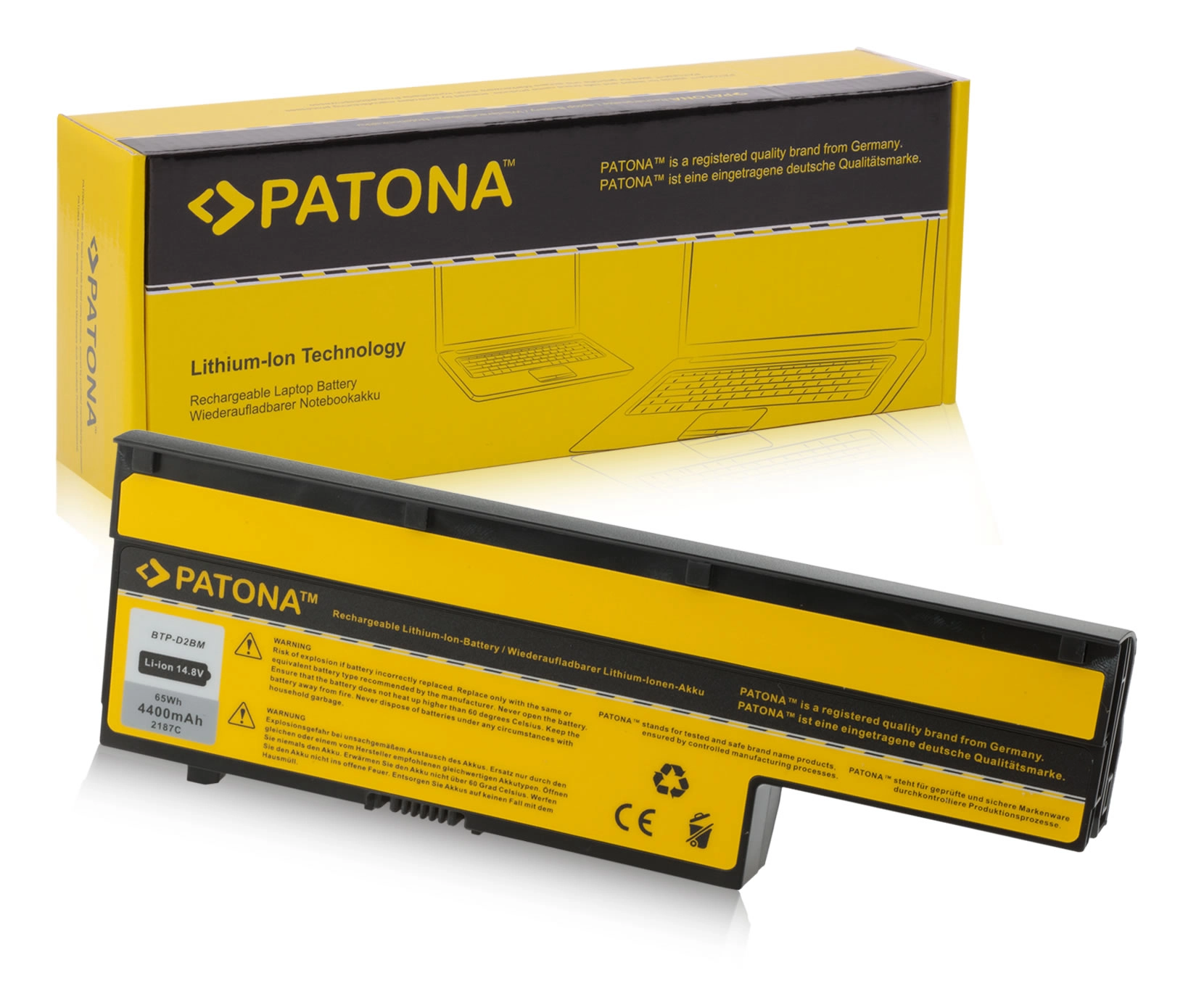 Medion Akoya E6210, E6211, E6212 szériákhoz, 4400 mAh akkumulátor / akku - Patona