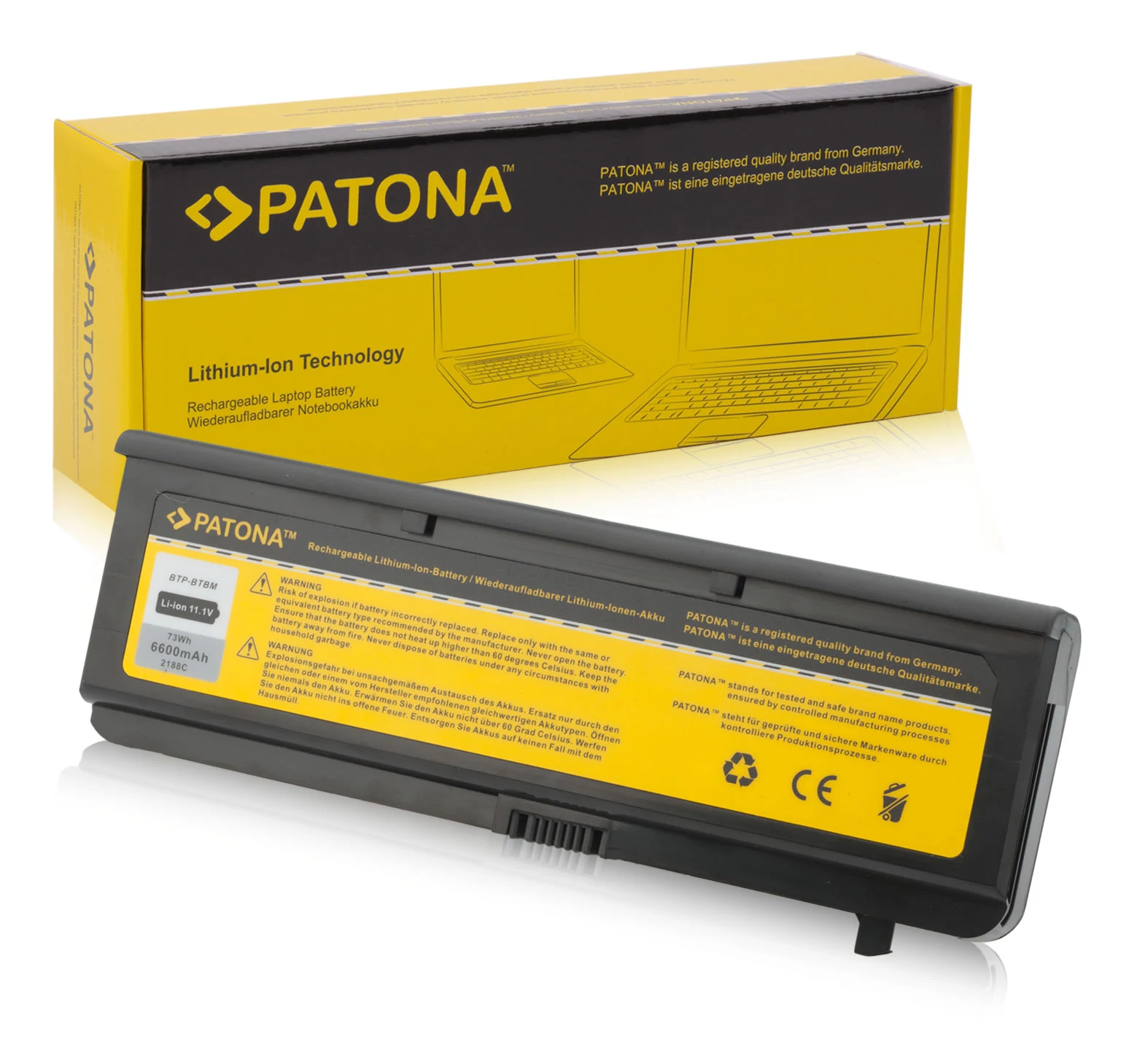 Medion WIM2160, WAM2030 2040 2070, MD96290 98300 6,6 Ahakkumulátor / akku - Patona