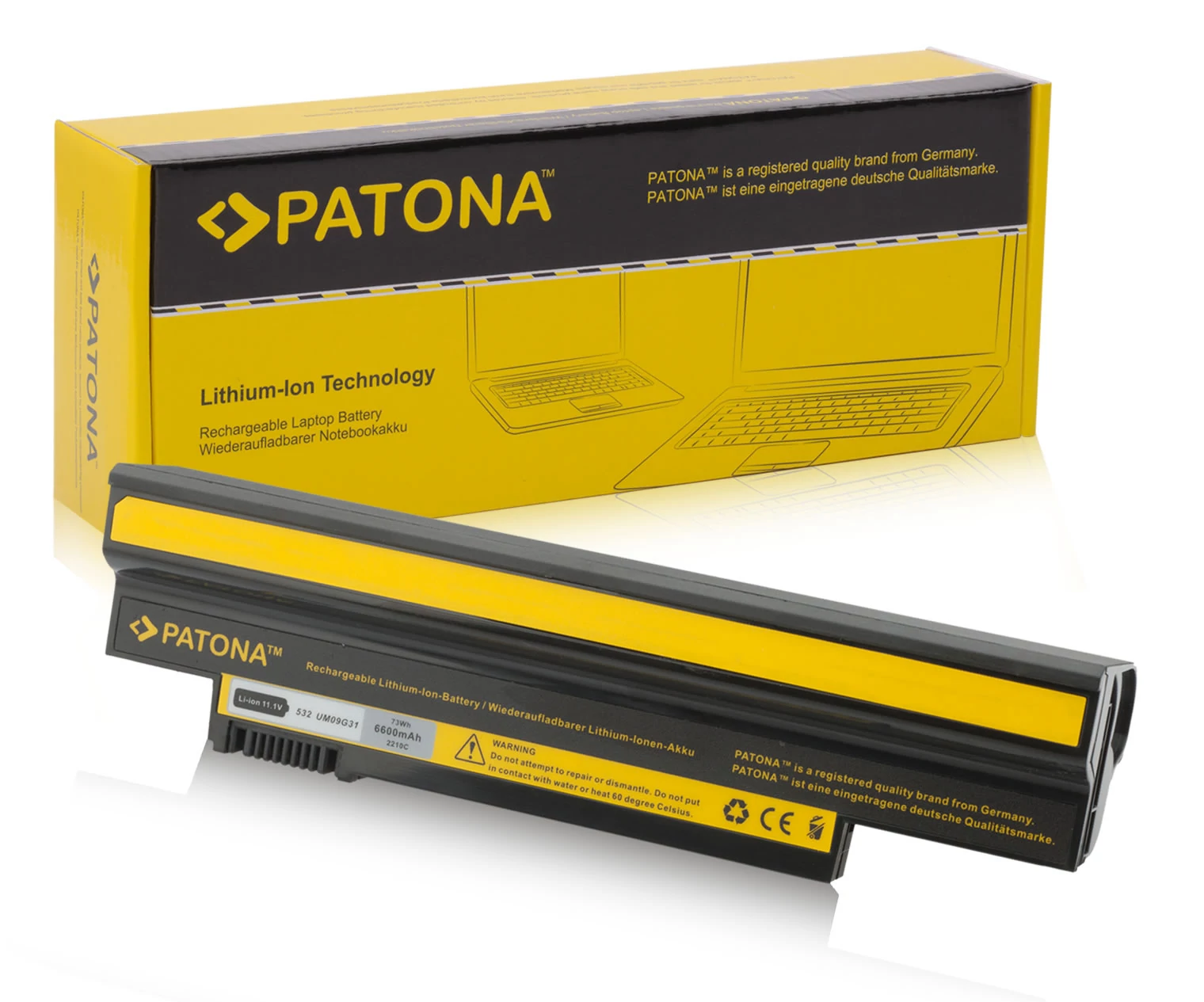 Acer Aspire One 532h, 532G, AO532Gl, AO532h, 6600 mAh batéria / nabíjateľná batéria - Patona