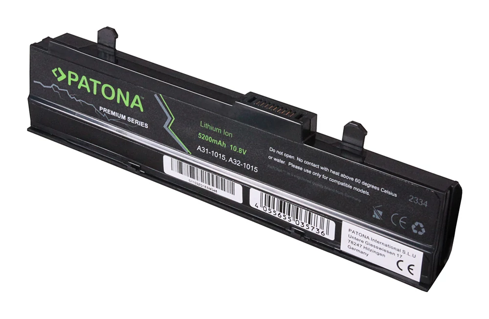 Asus EeePC PC1015 1016 1025 A32-1015 10,8 V 5,2 Ah Li-Ion Premium batéria - Patona Premium