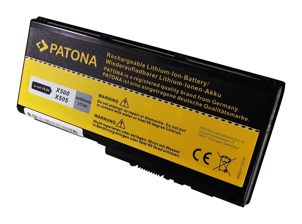 Toshiba Qosmio X500 X505 P500 P505 Qosmio X500-03L X500-04N 4400 mAh akkumulátor / akku () - Patona