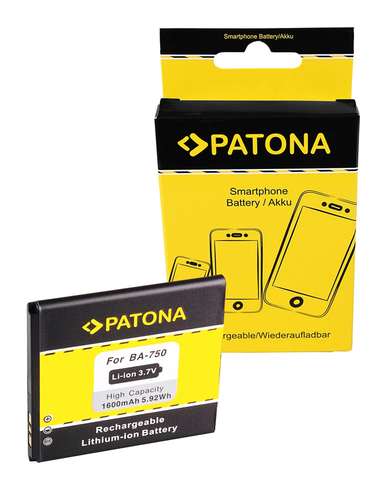 Sony Ericsson BA750 Xperia Arc LT15i  S LT18i 1600mAh Li-Ionakkumulátor / akku - Patona