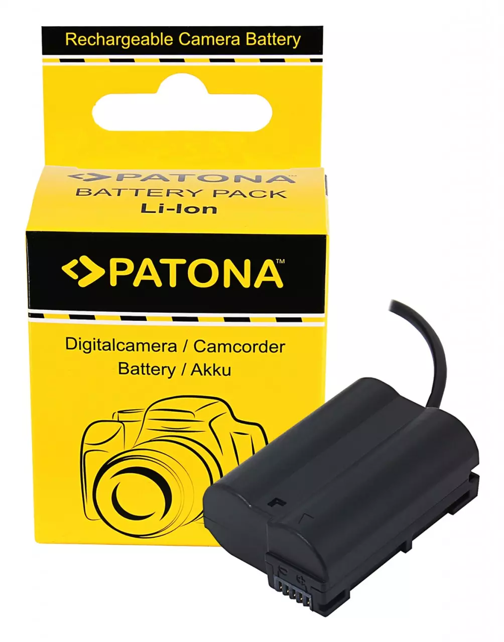 Nikon Z5 Z6 Z7 D500 D500 D800 D800 D850 D7000 D7100 D7200 VFB12802 Adaptor de intrare pentru baterie EN-EL15C - Patona