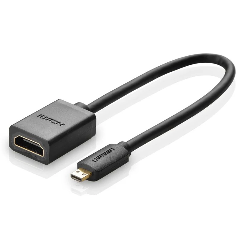 Ugreen HDMI (anya) to Micro HDMI (apa) adapter kábel 19 pin 20cm - Fekete (20134)