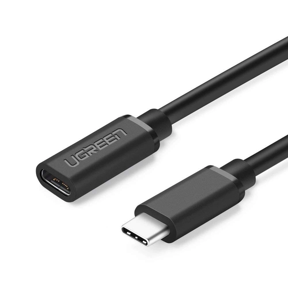 Ugreen USB Type C 3.1 (anya) - USB Type C 3.1 (apa) hosszabbító kábel 0,5 m - Fekete (40574)