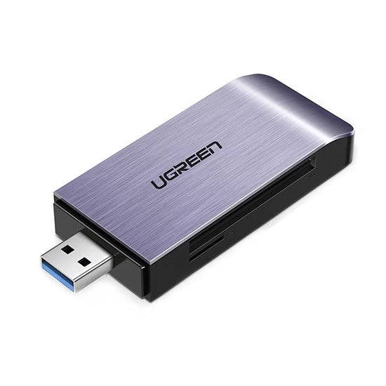 UgreenXXX USB 3.0 čítačka kariet SD / micro SD - sivá (50541)