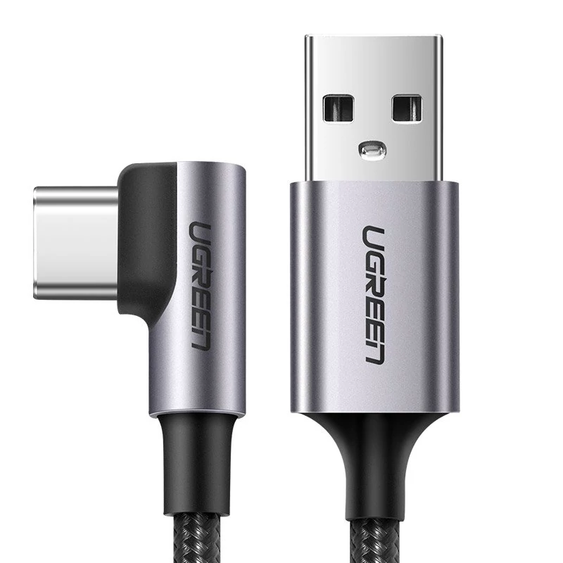 UgreenXXX USB - pravouhlý dátový a nabíjací kábel USB typu C 2 m 3A - sivý (50942)