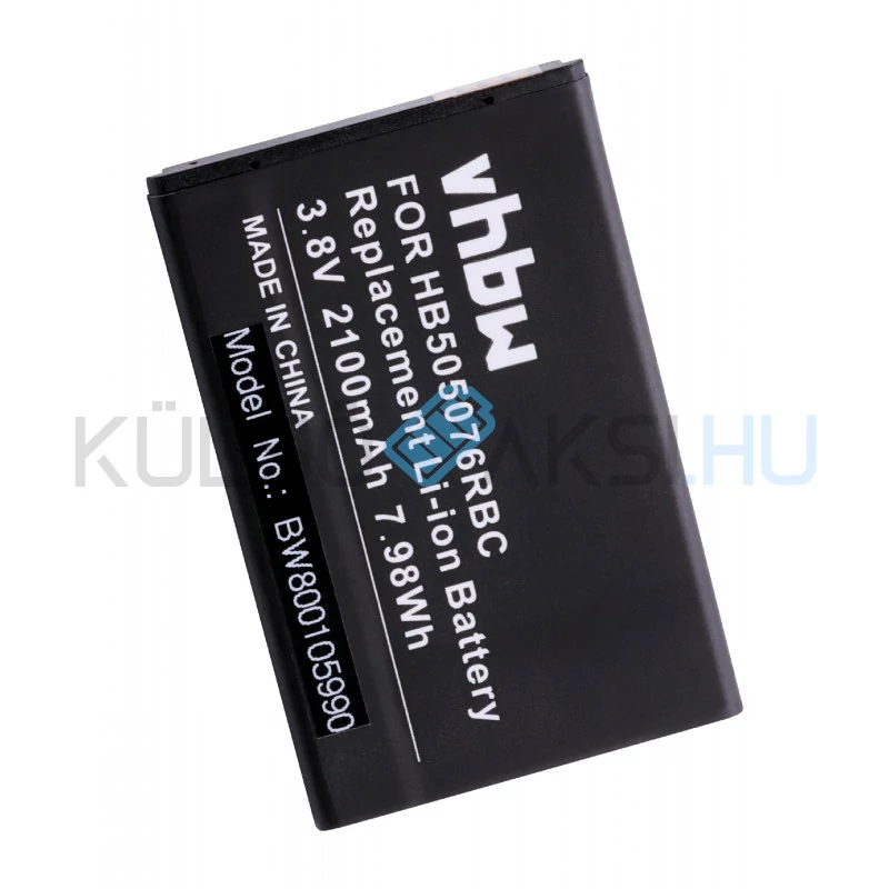 VHBW Telefon akkumulátor akku HB505076RBC - 2100mAh, 3.8V, Li-ion