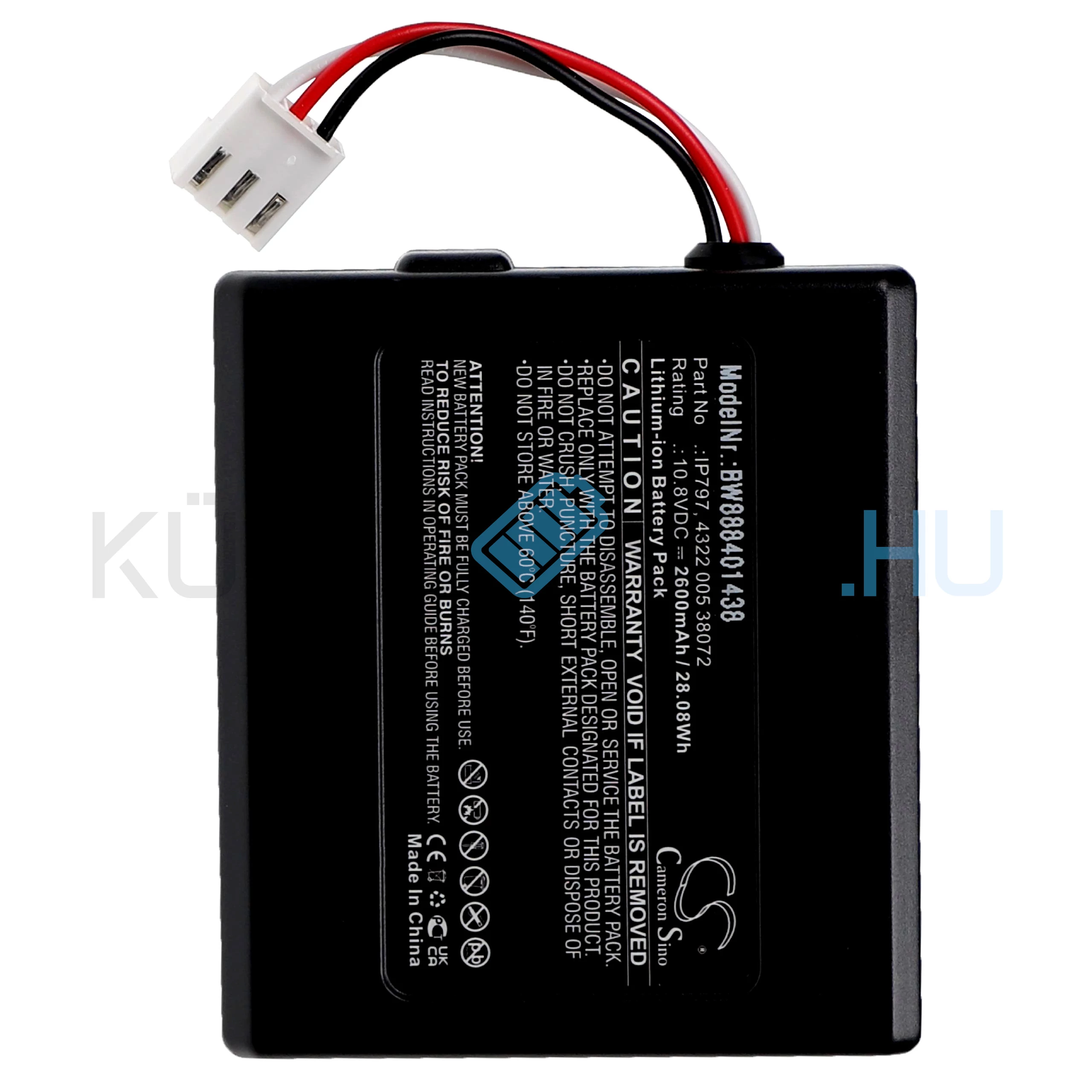 VHBW Batéria Philips 4322 005 38072, IP797 for - 2600mAh, 10.8V, Li-ion