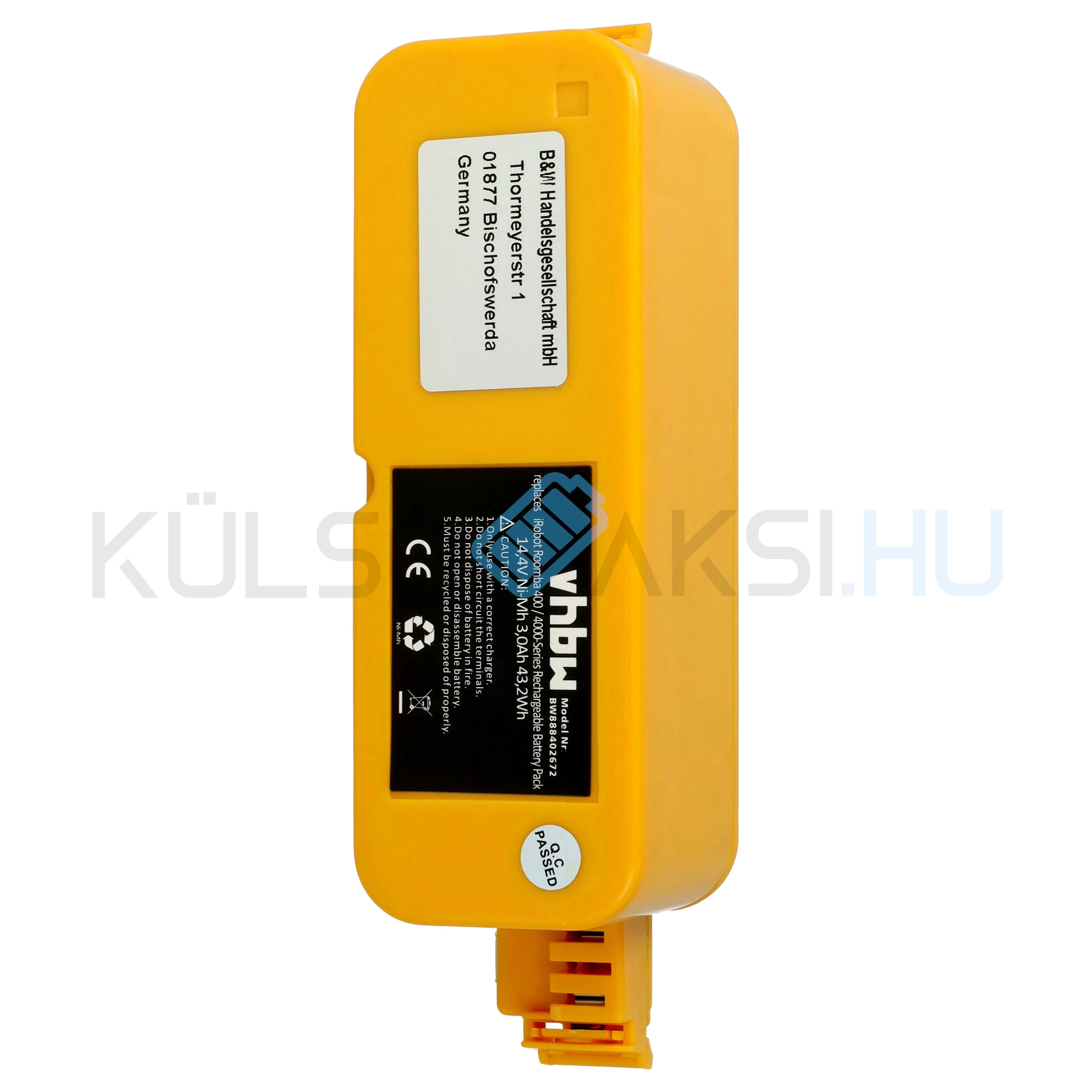 VHBW Akkumulátor 11700, 17373, APS 4905, NC-3493-919 - 3000mAh, 14.4V, NiMH