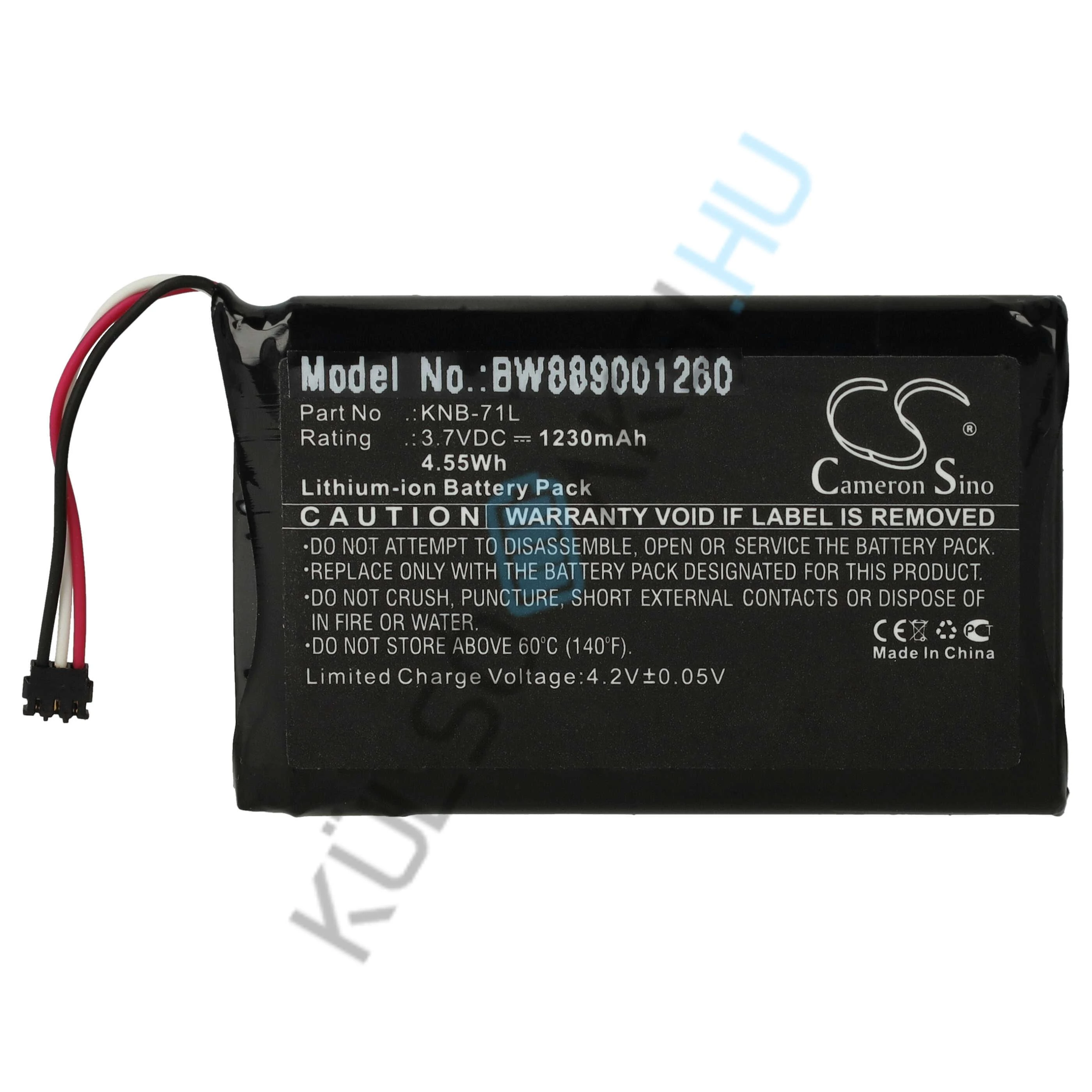 Náhrada rádiovej batérie VHBW pre Kenwood KNB-61L, KNB-71L - 1230 mAh 3,7 V Li-Ion
