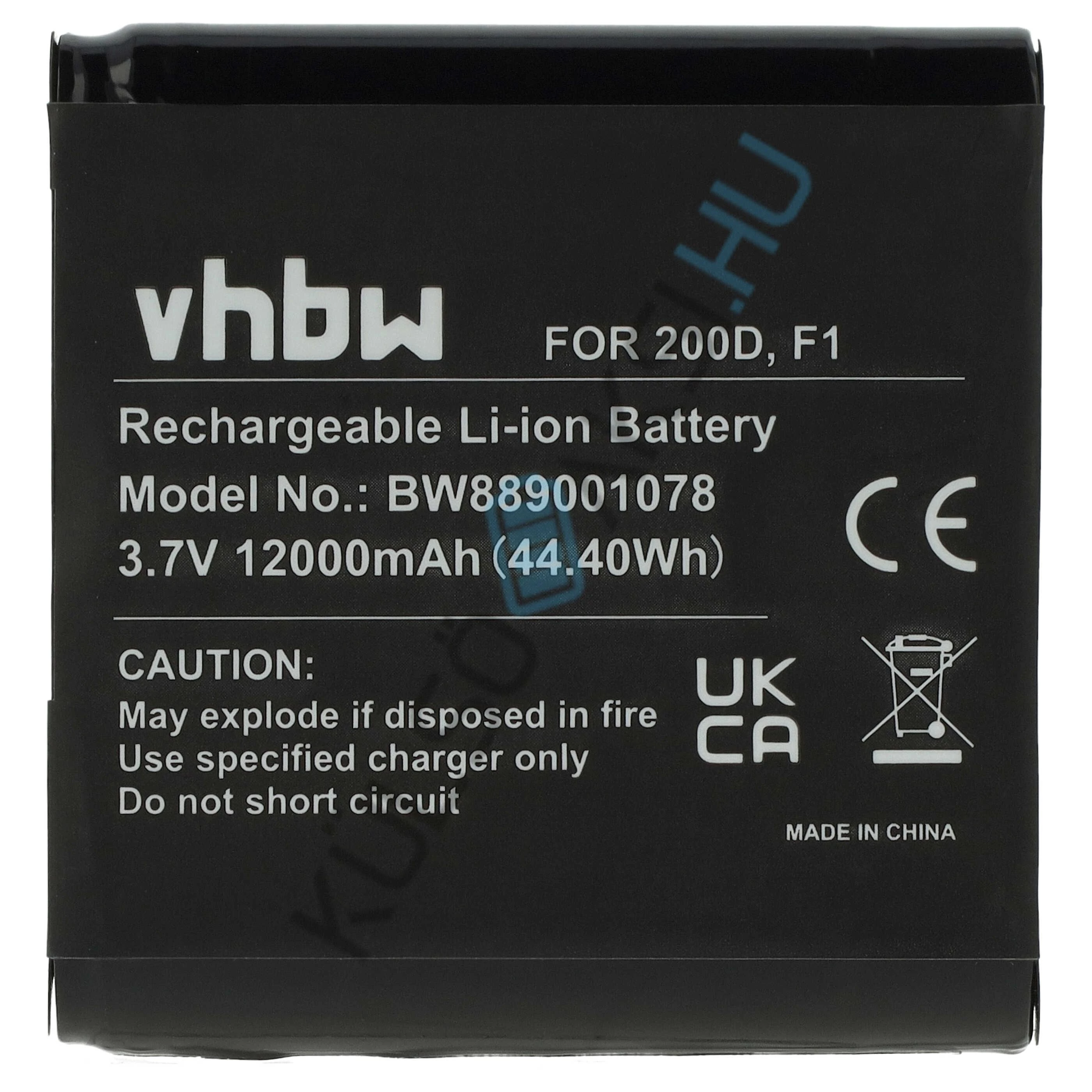 VHBW DAB rádiós csere akkumulátor a Pure ChargePAK F1, F1-hez - 12000 mAh 3,7 V Li-Ion