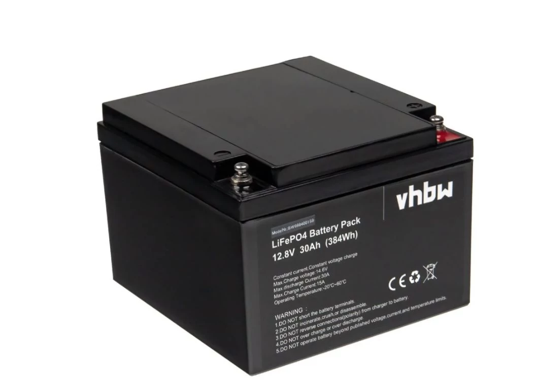 VHBW batéria LiFePO4 30Ah 12,8 V 384 Wh Lítium-železofosfátová batéria pre obytné automobily