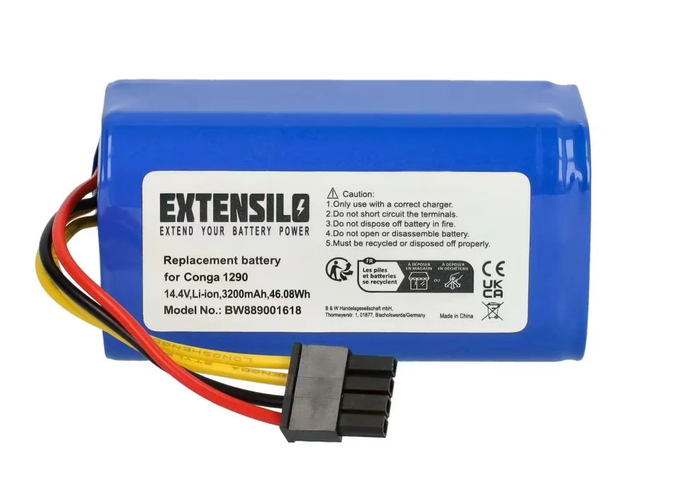 Batéria do robotického vysávača VHBW Bagotte BONA18650-MF1 pre - 3200mAh, 14,4V, Li-Ion