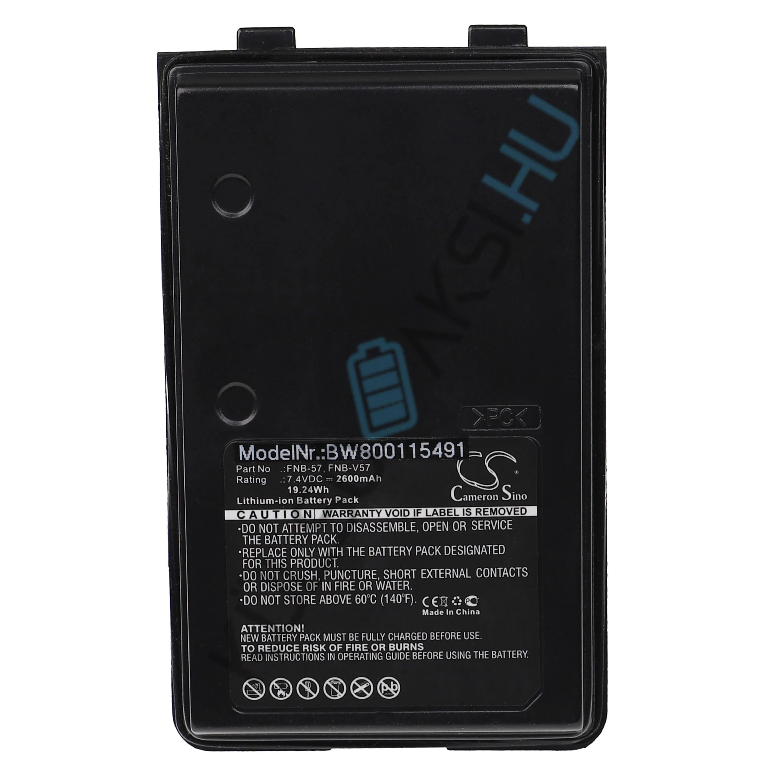 Baterie radio VHBW de înlocuire pentru Yaesu / Vertex FNB-64H, FNB-57, FNB-64, AAJ66X001 - 2600 mAh 7,4 V Li-Ion