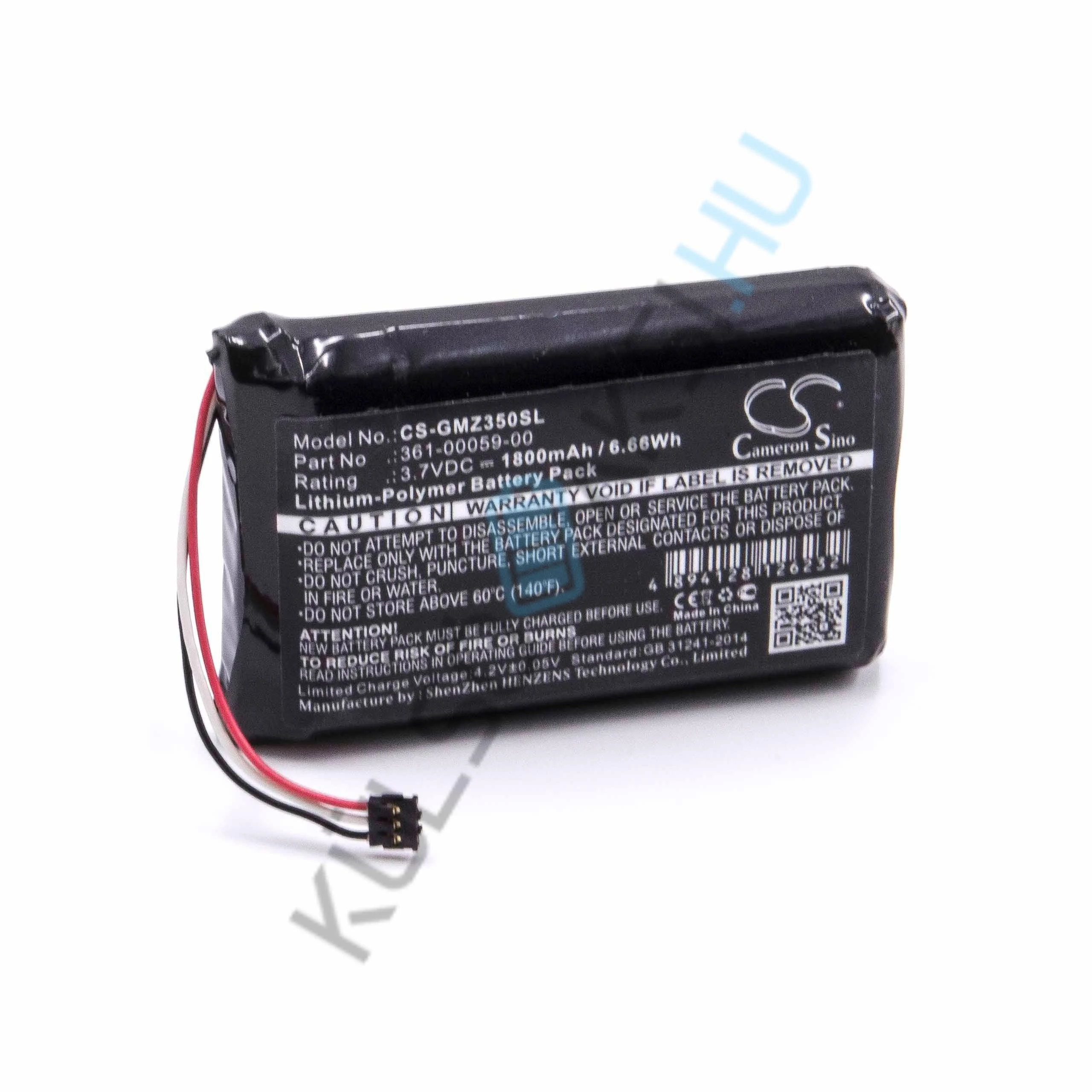 Výmena batérie VHBW GPS pre Garmin 361-00059-01, 361-00059-00, 020-00218-05, 010-01043-01 - 1800mAh, 3,7V