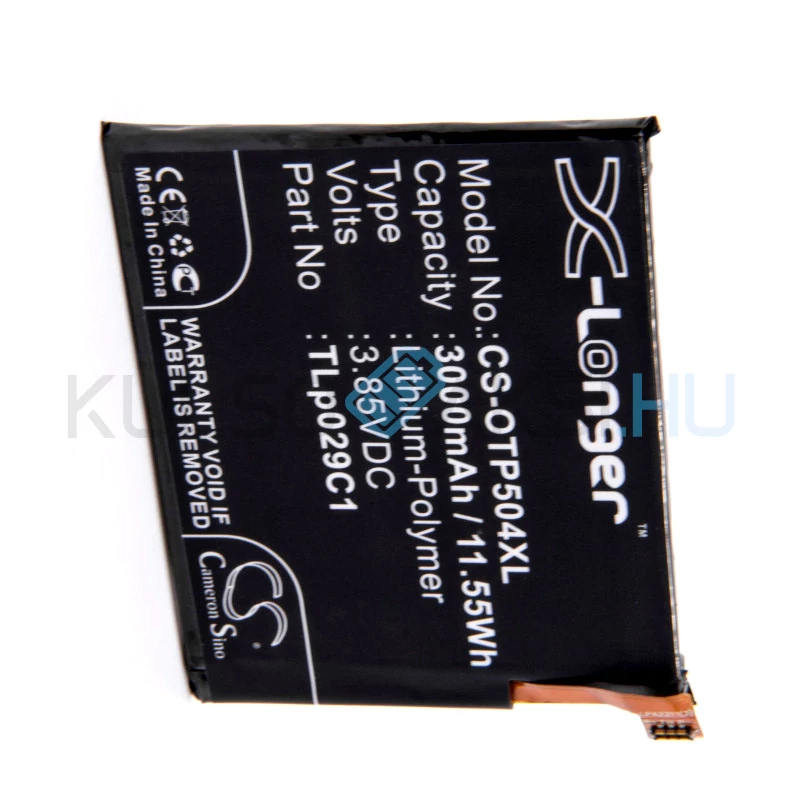 Batéria mobilného telefónu VHBW Alcatel TLp029C1 - 3000mAh, 3.85V, Li-polymer