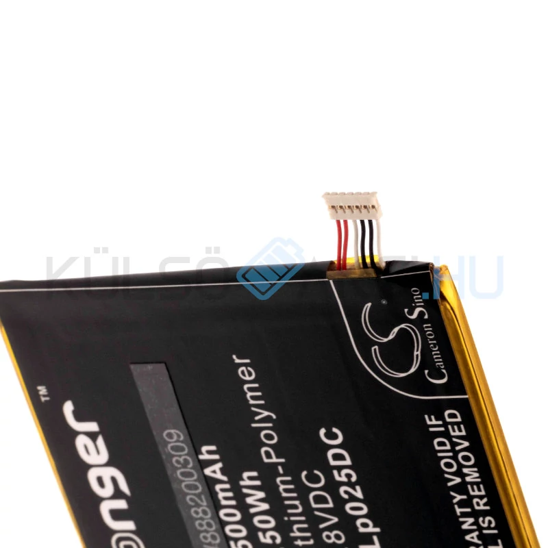 VHBW Telefon akkumulátor akku Alcatel TLp025DC - 2500mAh, 3.8V, Li-polymer