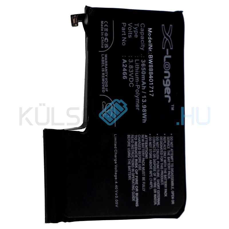 VHBW akkumulátor akku Apple iPhone 12 Pro Max u.a. 3650mAh