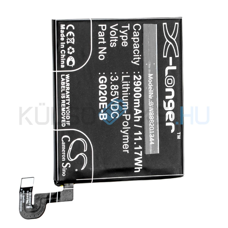 VHBW Telefon akkumulátor akku Google G020E-B - 2900mAh, 3.85V, Li-polymer