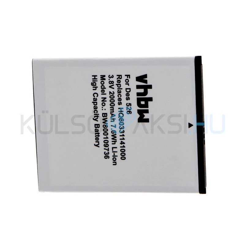 VHBW Telefon akkumulátor akku BOPL4100 - 2000mAh, 3.8V, Li-ion