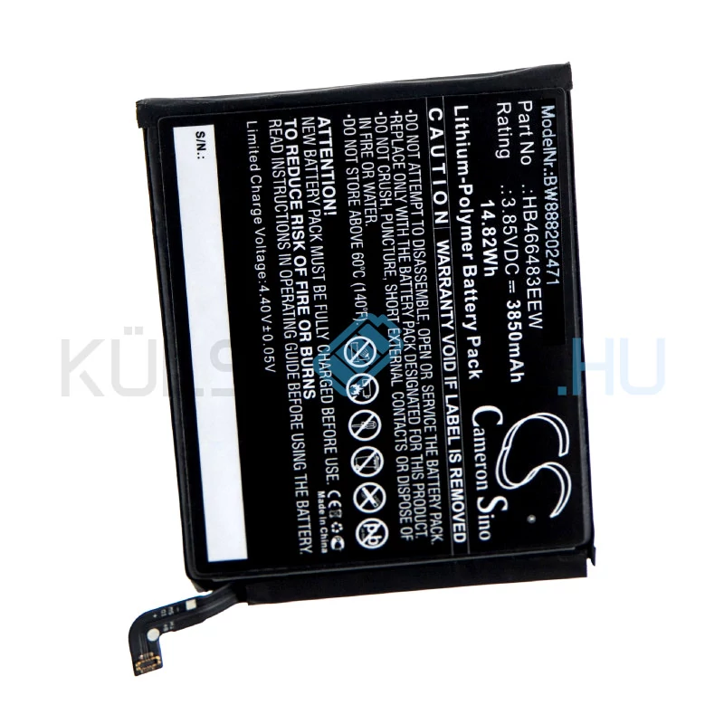 VHBW Telefon akkumulátor akku Huawei HB466483EEW - 3850mAh, 3.85V, Li-polymer